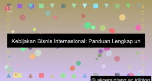 desain Kebijakan Bisnis Internasional