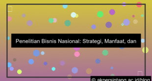 Penelitian Bisnis Nasional
