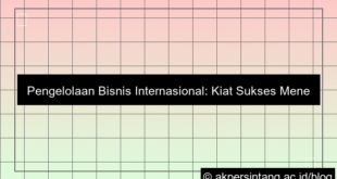 Pengelolaan Bisnis Internasional