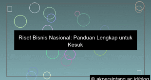 desain Riset Bisnis Nasional
