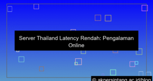 ilustrasi server thailand latency rendah