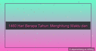 1460 hari berapa tahun