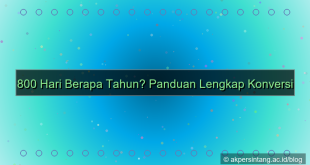 visual 800 hari berapa tahun