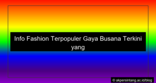 Info Fashion Terpopuler