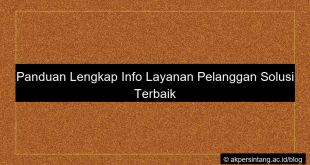 Info Layanan Pelanggan