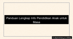Info Pendidikan Anak