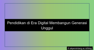 Pendidikan di Era Digital