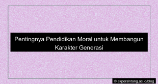 ilustrasi pendidikan moral