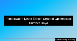 Penjadwalan dinas