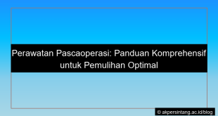 Perawatan pascaoperasi