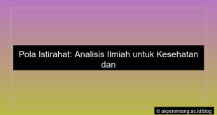 Pola istirahat