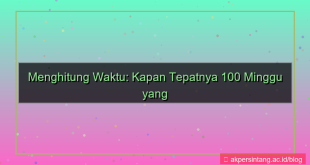 ilustrasi 100 minggu yang lalu tanggal berapa
