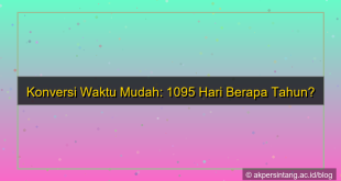 konten 1095 hari berapa tahun