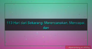 113 hari dari sekarang