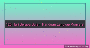 125 hari berapa bulan