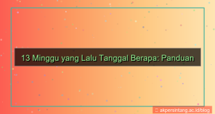visual 13 minggu yang lalu tanggal berapa