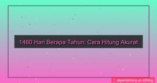 tampilan 1460 hari berapa tahun