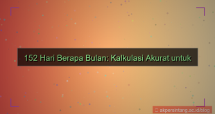 152 hari berapa bulan