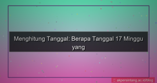 17 minggu yang lalu tanggal berapa