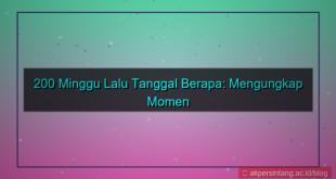 konten 200 minggu yang lalu tanggal berapa