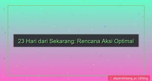 ilustrasi 23 hari dari sekarang