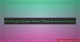 tampilan 250 minggu berapa tahun