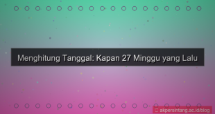 27 minggu yang lalu tanggal berapa