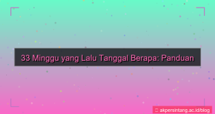 33 minggu yang lalu tanggal berapa