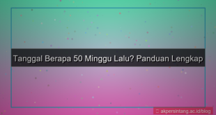 tampilan 50 minggu yang lalu tanggal berapa