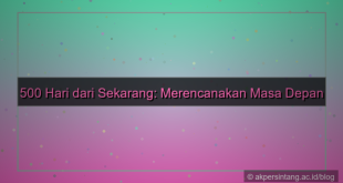 500 hari dari sekarang