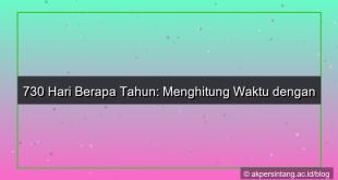 desain 730 hari berapa tahun