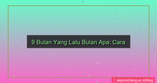 9 bulan yang lalu bulan apa