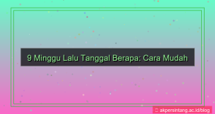 ilustrasi 9 minggu yang lalu tanggal berapa