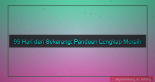 tampilan 93 hari dari sekarang