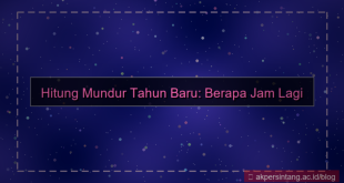 berapa jam lagi tahun baru