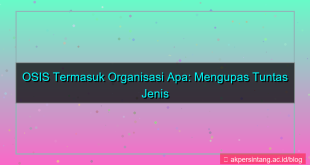 osis termasuk jenis organisasi apa