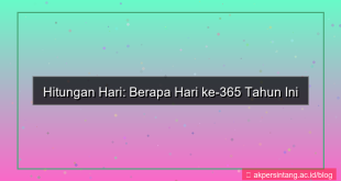 sekarang hari ke berapa dari 365 hari