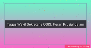 tugas wakil sekretaris osis