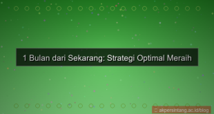 1 bulan dari sekarang