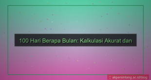 100 hari berapa bulan