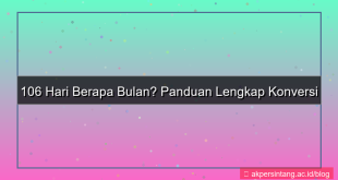 106 hari berapa bulan