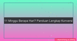 visual 11 minggu berapa hari