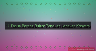 konten 11 tahun berapa bulan