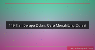 119 hari berapa bulan