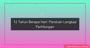 12 tahun berapa hari