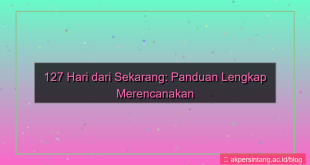 127 hari dari sekarang