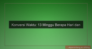 13 minggu berapa hari