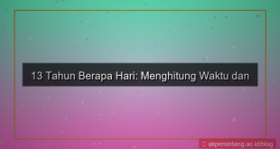 konten 13 tahun berapa hari