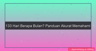 133 hari berapa bulan