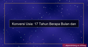 17 tahun berapa bulan